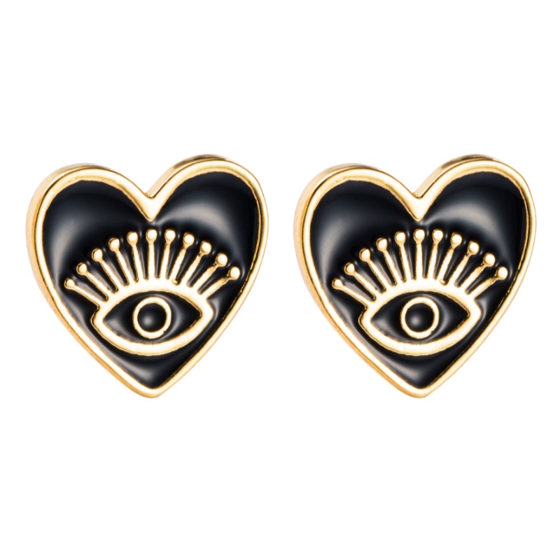 Amazon Border-fronteira desejo brincos feminino europeu e americano moda jóias anjo olhos brincos de cobre inshrings em forma de coração